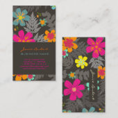 PixDezinesハワイアンのジャングル/カスタムの背景色 名刺 (正面/裏面)