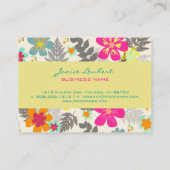 PixDezinesハワイアンのジャングル/DIY背景色 名刺 (裏面)