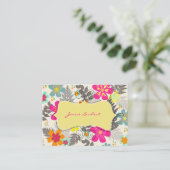 PixDezinesハワイアンのジャングル/DIY背景色 名刺 (スタンド正面)