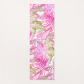 PixDezinesハワイアンジャングルピンクグリーンの葉 ヨガマット (正面)