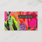 PixDezinesハワイアンジャングル3/DIY背景色 名刺 (裏面)