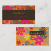 PixDezinesハワイアンジャングル/カスタム背景色 名刺 (正面/裏面)