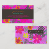 PixDezinesハワイアンジャングル/カスタム背景色 名刺 (正面/裏面)