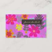 PixDezinesハワイアンジャングル/カスタム背景色 名刺 (裏面)