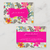 PixDezinesハワイアンジャングル/DIY背景色 名刺 (正面/裏面)