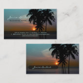 PixDezinesハワイアンビーチサンセット 名刺 (正面/裏面)