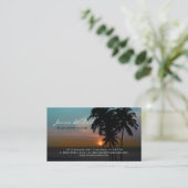 PixDezinesハワイアンビーチサンセット 名刺 (スタンド正面)