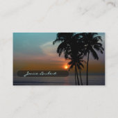 PixDezinesハワイアンビーチサンセット 名刺 (裏面)