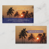 PixDezinesハワイアンビーチサンセット 名刺 (正面/裏面)