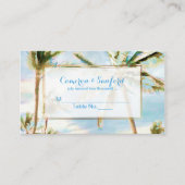 PixDezinesハワイアンビーチ/エスコートカード プレイスカード (正面)