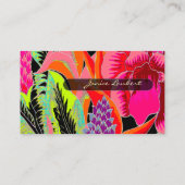 PixDezinesハワイアンJungle 3 -カスタム背景 名刺 (裏面)