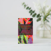 PixDezinesハワイアンJungle 3 -カスタム背景 名刺 (スタンド正面)