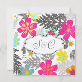 PixDezinesハワイアンJUNGLE/DIY BCKGRND/感じベージュ色 招待状 (裏面)