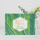 PixDezinesハワイアンPalm Fronds/DIYバックグラウンド 招待状 (スタンド正面)