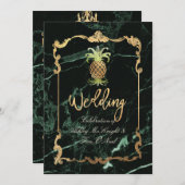 PixDezinesハワイアンPineapple/大理石 招待状 (正面/裏面)