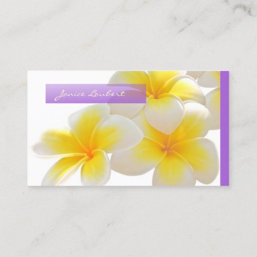 PixDezinesハワイプルメリア 名刺 (裏面)