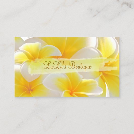 PixDezinesハワイプルメリア 名刺 (裏面)