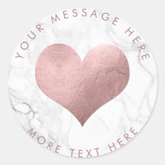 PixDezinesハートフェイクバラ金ゴールド+大理石 ラウンドシール