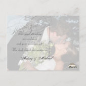 PixDezinesハートフォトフレーム結婚/sありがとうございます ポストカード (裏面)