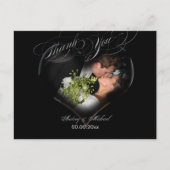 PixDezinesハートフォトフレーム結婚/sありがとうございます ポストカード (正面)