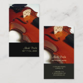 PixDezinesバイオリン/ディーカラー 名刺 (正面/裏面)