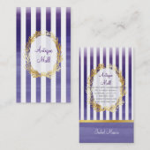 PixDezinesバイオレストライプー色の水色 名刺 (正面/裏面)