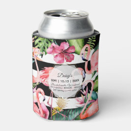 PixDezinesバチェロレッテウィークエンドピンクフラミンゴスDIY 缶クーラー