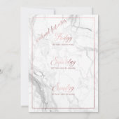 PixDezinesバチェロレッテ週末のフェイクバラ金ゴールド 招待状 (裏面)