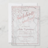 PixDezinesバチェロレッテ週末のフェイクバラ金ゴールド 招待状 (正面)