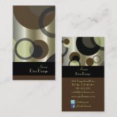 PixDezinesバブモダンル/レトロスタイル+カラー 名刺 (正面/裏面)