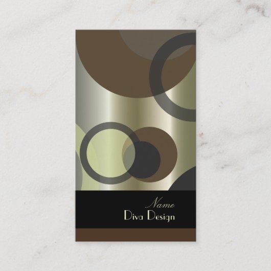 PixDezinesバブモダンル/レトロスタイル+カラー 名刺 (正面)