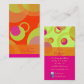 PixDezinesバブモダンル/レトロスタイル+カラー 名刺 (正面/裏面)