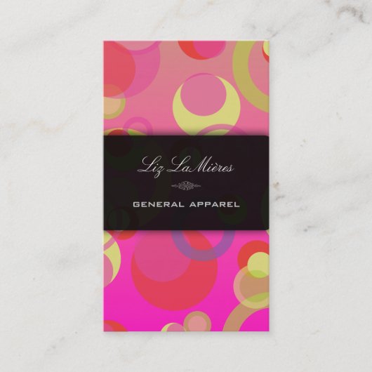 PixDezinesバブモダンル/レトロスタイル+カラー 名刺 (正面)