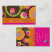 PixDezinesバブモダンル/レトロスタイル+カラー 名刺 (正面/裏面)
