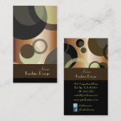 PixDezinesバブモダンル/レトロスタイル+カラー 名刺 (正面/裏面)