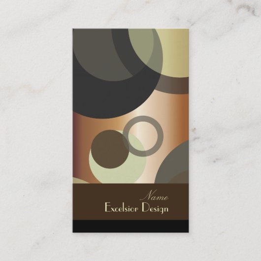 PixDezinesバブモダンル/レトロスタイル+カラー 名刺 (正面)