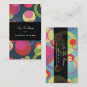 PixDezinesバブモダンル/レトロスタイル+カラー 名刺 (正面/裏面)