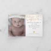 PixDezinesバプテスマ金ゴールドスクリプトフォント カード (内部)