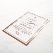 PixDezinesバラゴールドフォイルバプテスマ 箔招待状 (回転した状態)