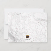 PixDezinesバラフェイク金ゴールドがメイド・オブ・オーナー(花嫁付き添い人) 招待状 (裏面)