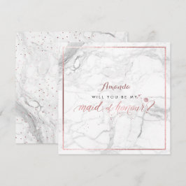 PixDezinesバラフェイク金ゴールドがメイド・オブ・オーナー（花嫁付き添い人） 招待状