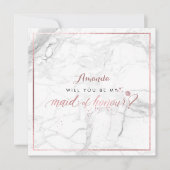 PixDezinesバラフェイク金ゴールドがメイド・オブ・オーナー（花嫁付き添い人） 招待状 (正面)