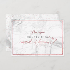 PixDezinesバラフェイク金ゴールドのメイド・オブ・オーナー(花嫁付き添い人) 招待状