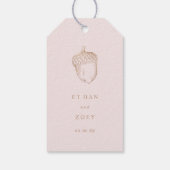 PixDezinesバラフェイク金ゴールドアコーン/ピンクDIYバックグランド ギフトタグ (裏面)