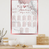 PixDezinesバラフェイク金ゴールドシャンデリア/ハート/大理石 ポスター (キッチン)