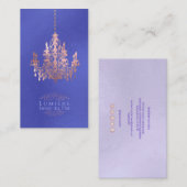 PixDezinesバラフェイク金ゴールドシャンデリア/DIYバックグラウンド 名刺 (正面/裏面)