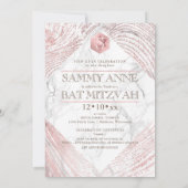 PixDezinesバラフェイク金ゴールドツリーリングや輪バルミツワー✡ 招待状 (裏面)