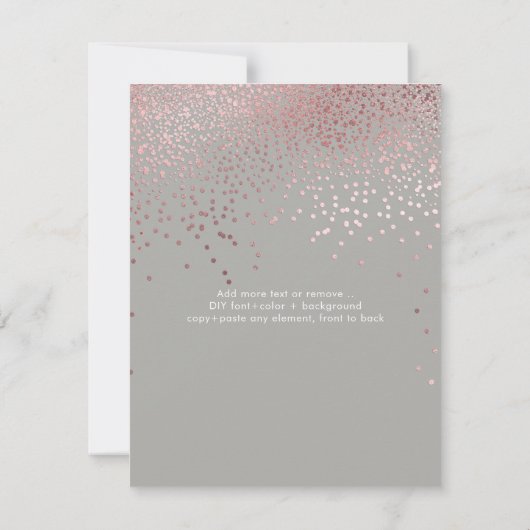 PixDezinesバラフェイク金ゴールドハートありがとう サンキューカード (裏面)