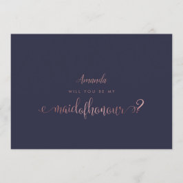 PixDezinesバラフェイク金ゴールドメイド・オブ・オーナー（花嫁付き添い人） 招待状