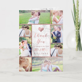 PixDezinesバラフェイク金ゴールド写真ありがとう/大理石 サンキューカード